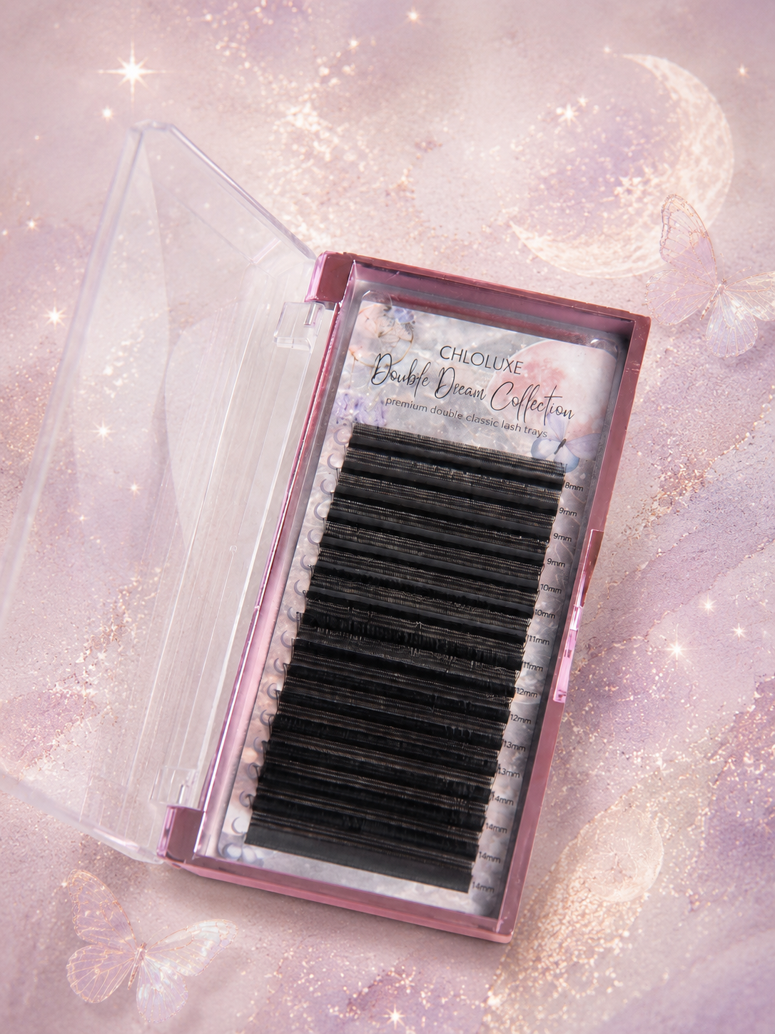 Double Dream Lash Trays (Double Classic YY Mixed Lengths) CC Curl