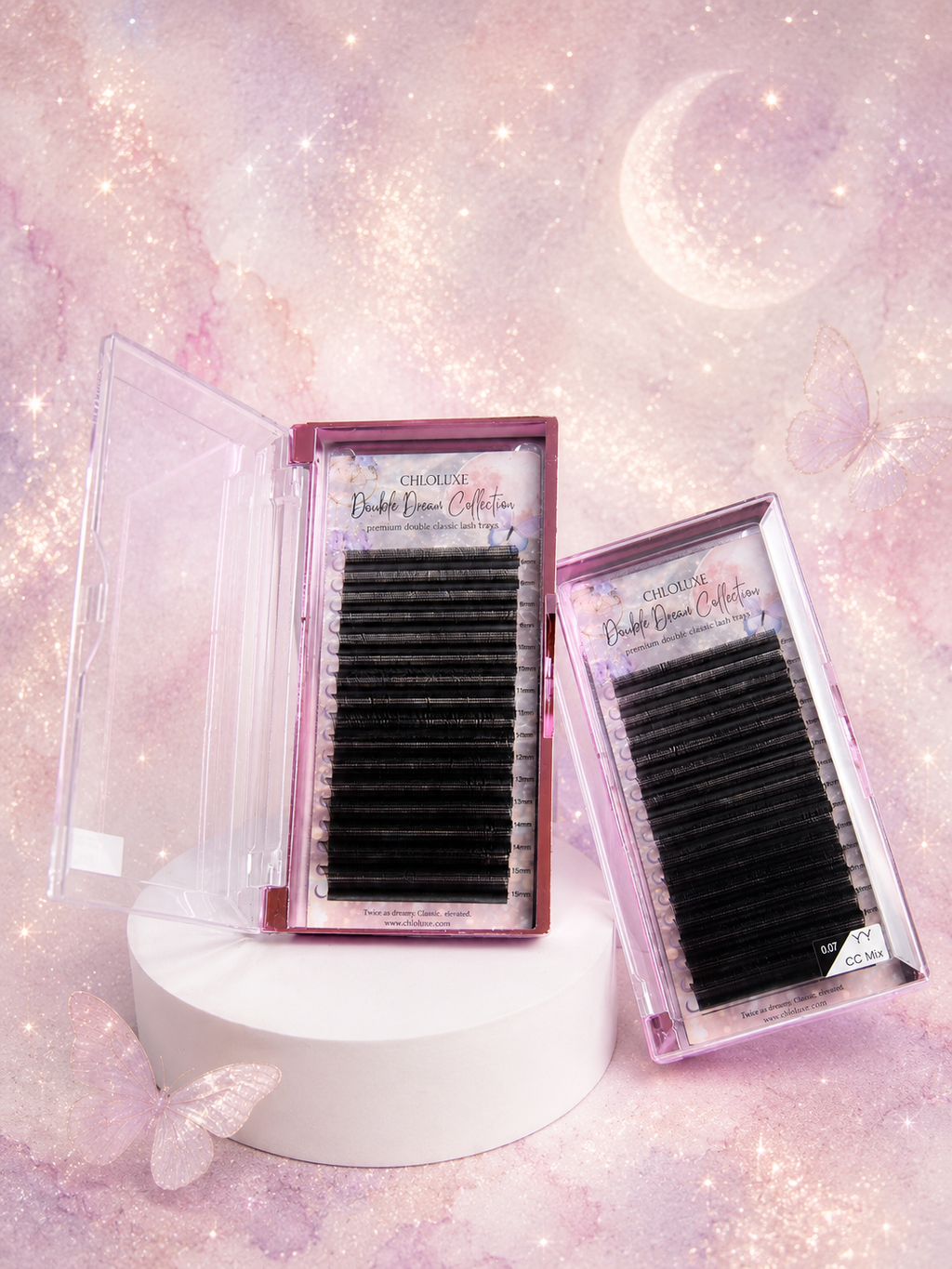 Double Dream Lash Trays (Double Classic YY Mixed Lengths) CC Curl